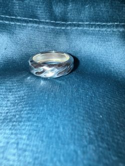 pandora rippled ring sz 7