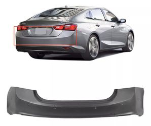 Malibu 2016 2017 2018 back bumper cover plástico defensa
