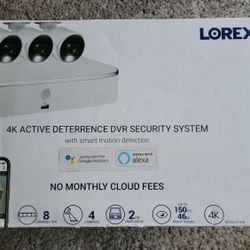 Brand New Lorex 4k Security System