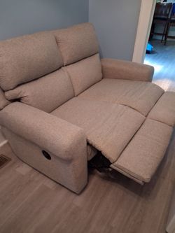 Like new light grey recliner sofa in excellent condition cash only
