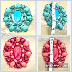 Lot Of 2 Colorful Vintage Appliqués 