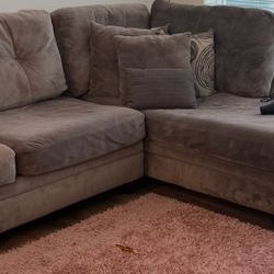 Big Comfy L shaped Gray Couch