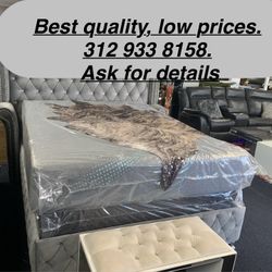 New Mattress, Boxprings & Metal Frame. All Sizes Available. We Have The Best Quaity All New In Plastic. Twin Mattress At $99. Hablamos Espanol.