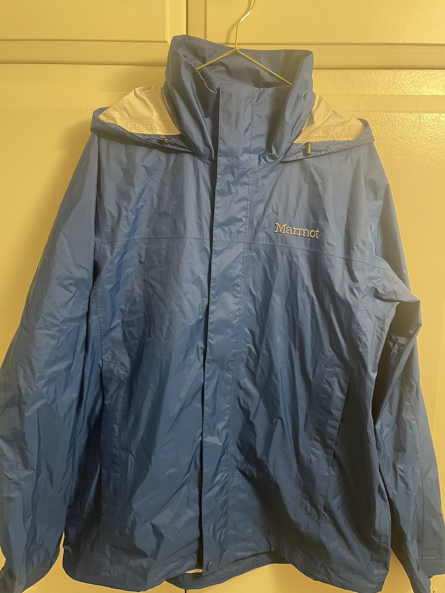 Marmot PreCip Eco Full Zip Hooded Jacket Blue Saphire