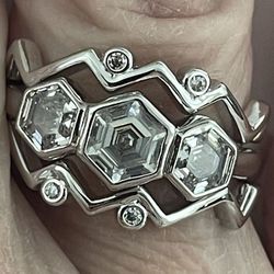 Sterling Silver Forever Catarina Stackable Ring Size 9 New