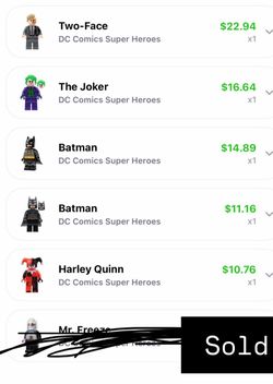 DC Lego mini figs for sale.