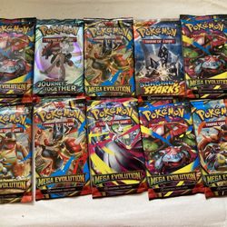 Pokemon cards 10 packs 