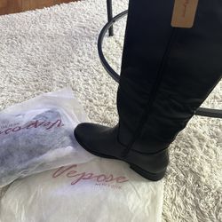 Vepose Women's Knee High Boots 956 Zipper Casual Tall Fashion Boots for Women