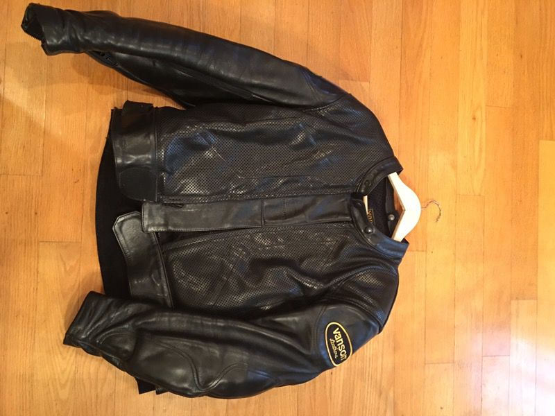 Leather Vanson racing jacket size 46