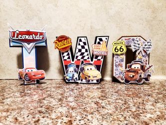 Cars 3D Letters 