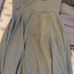 Olive Green Brides Maid Dress 