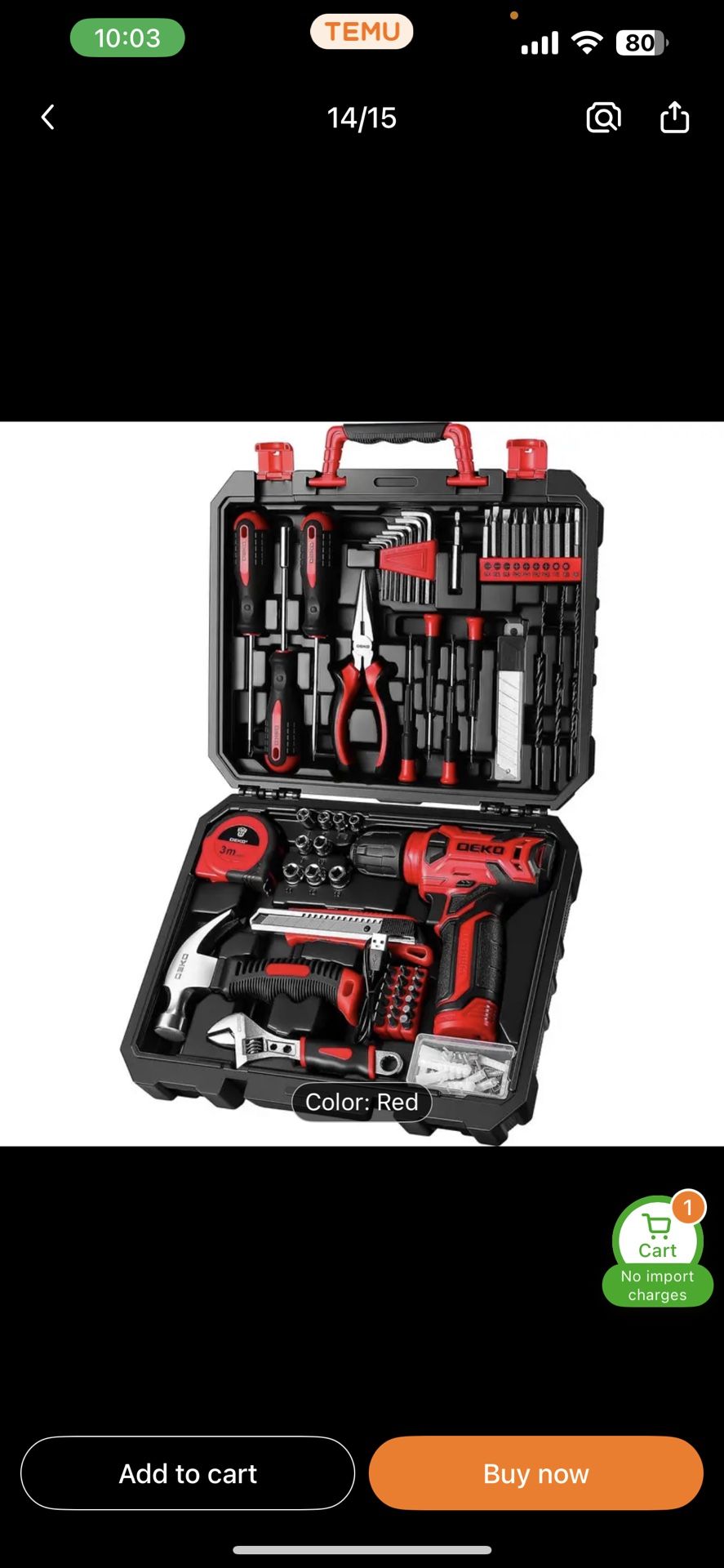126 Pcs Tool Box