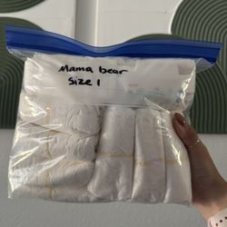 NEW! Size 1 Diapers (mama Bear) - 22 Diapers 