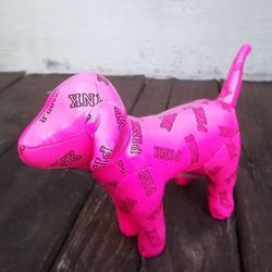 Victoria Secret Pink Plush Dot Dog w/ Black Pink Letters Collectible from 2005