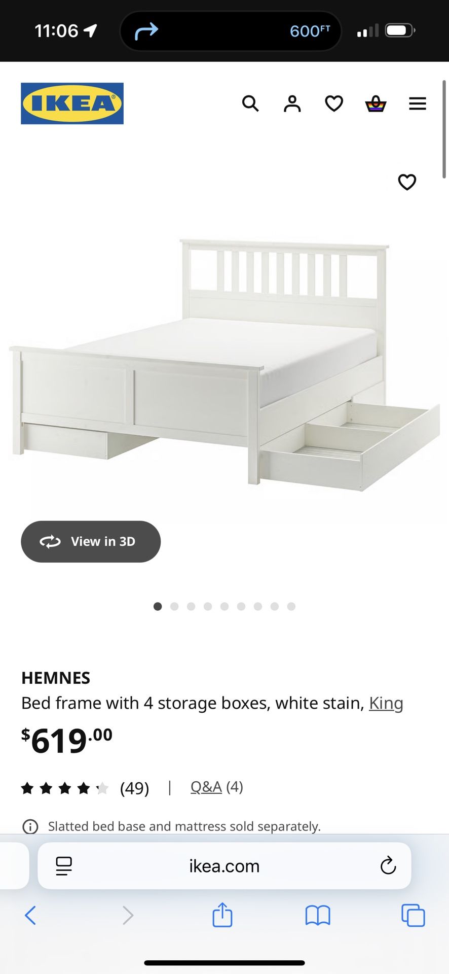 Free King size IKEA Bed