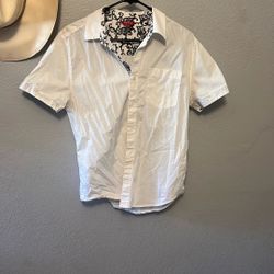 Guess White Dress Up Shirt 