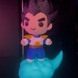 7 Inch Vegeta Sculpture (Glow In dark cloud)