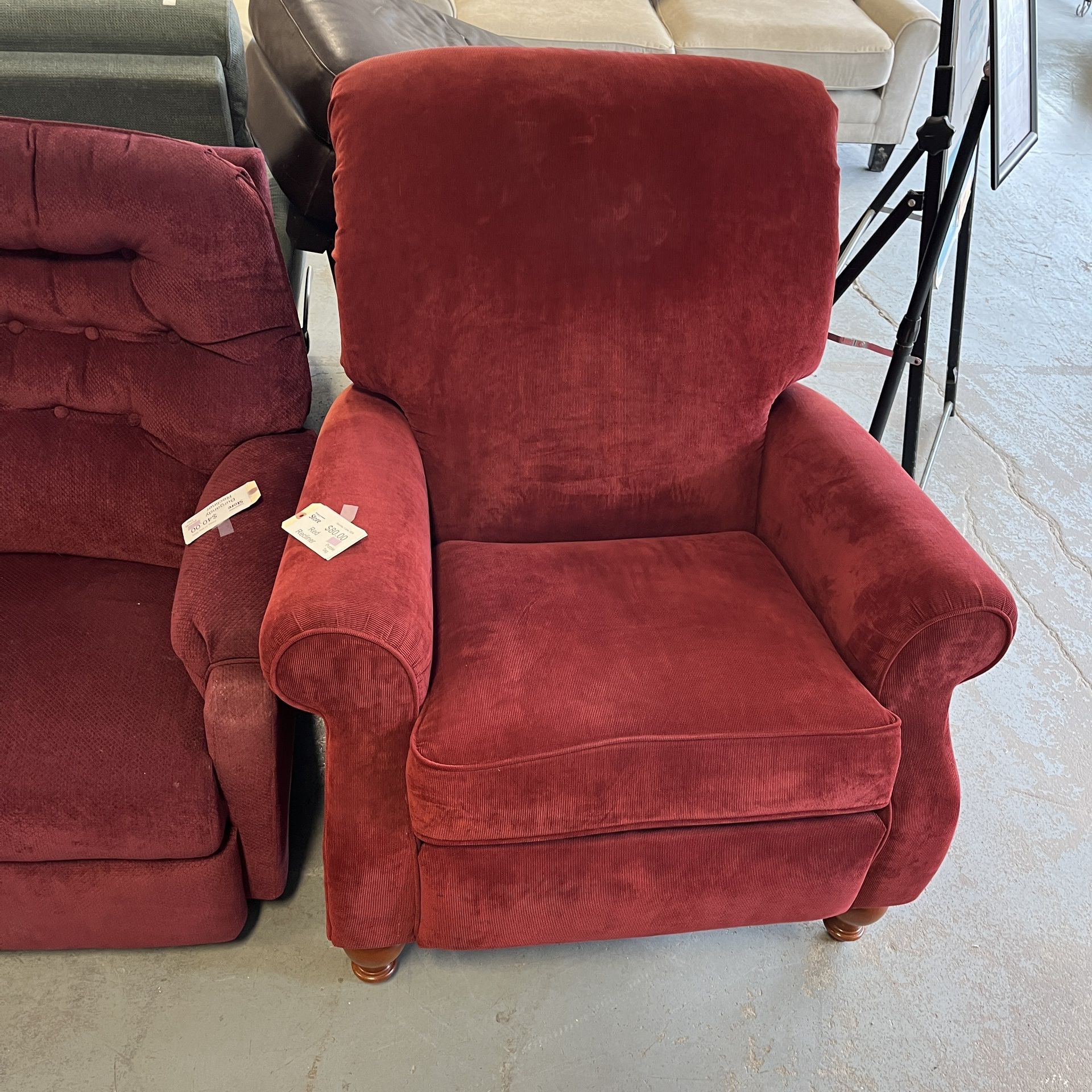 Red Recliner Chair (in Store) 