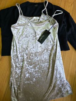 New Crushed velvet dress size large $10