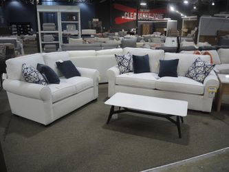 Stone & Leigh Kate Cream Roll-Arm Upholstered Sofa