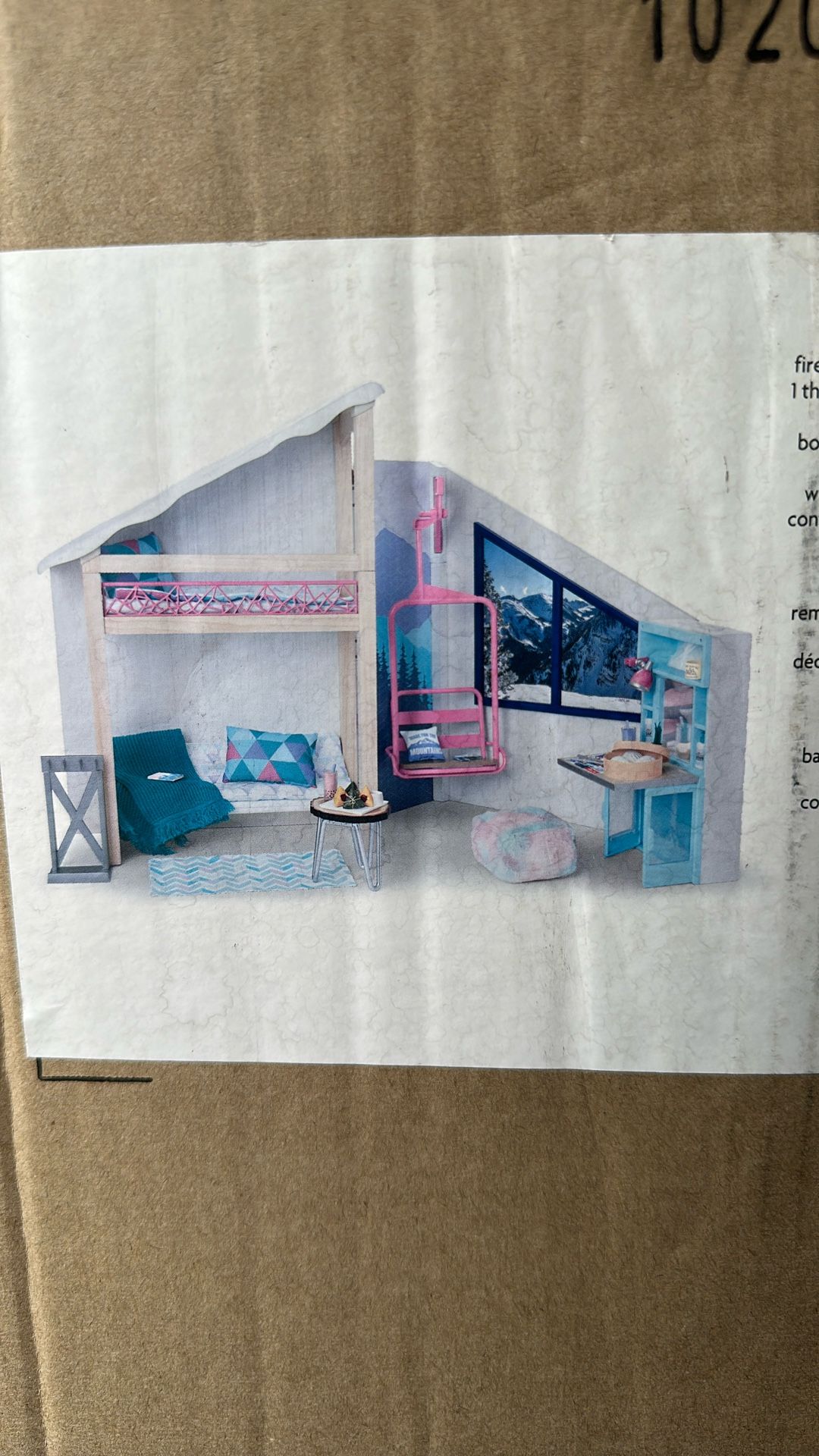 Ski Chalet Dollhouse Set