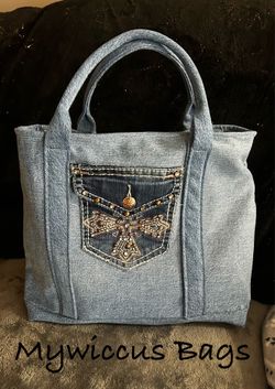 Hand Crafted Upcycled Jean Bag
