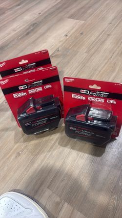 3 Milwaukee FORGE batteries.. 12-0… $500