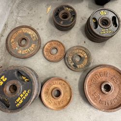 Barbell Weights And Olympic Bar And Rack