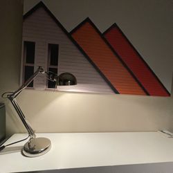 IKEA Adjustable Desk Lamp – Chrome Modern Work Light – Fully Working 