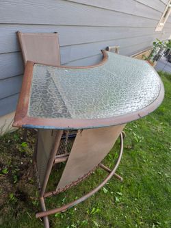 Metal bar and chair patio set