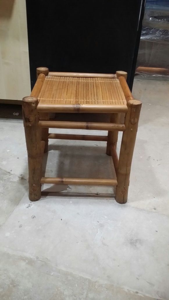 Bamboo Seat Chair Table Stool