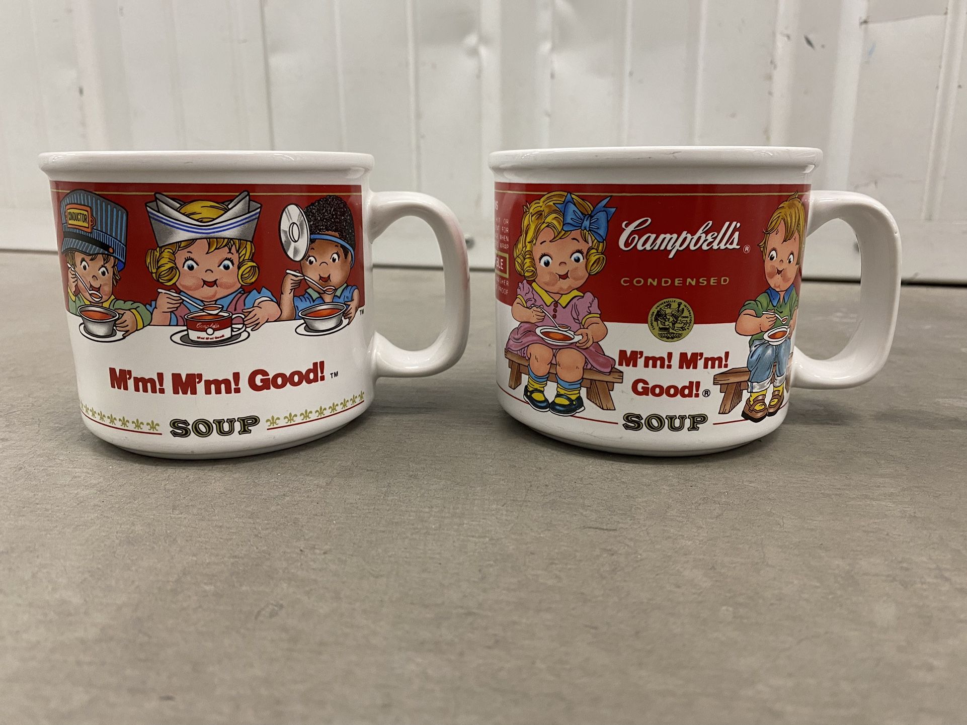 Vintage 1999 Campbell's Soup Mm Mm Good Soup Westwood 14oz Ceramic Coffee Mugs