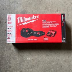 M18 Milwaukee Battery XC5.0 And CP2.0 With Charger Brand New In Box