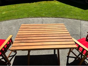 Teak wood patio dining table