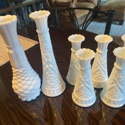 Milk Glass Vases 