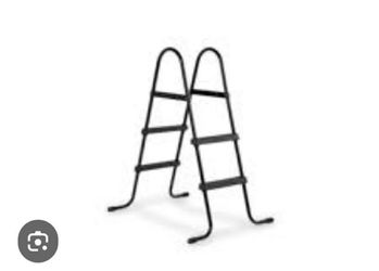 SureStep Pool Ladder, for Above Ground Swimming Pools, Black Lightweight, Removable Ladder with Non-Slip Feet, Easy to Store, Ideal for above ground p