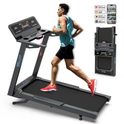 Well FIT TM029 Treadmill-12 Auto Incline-500LBS-10mph-5 5Inch Long Running Area