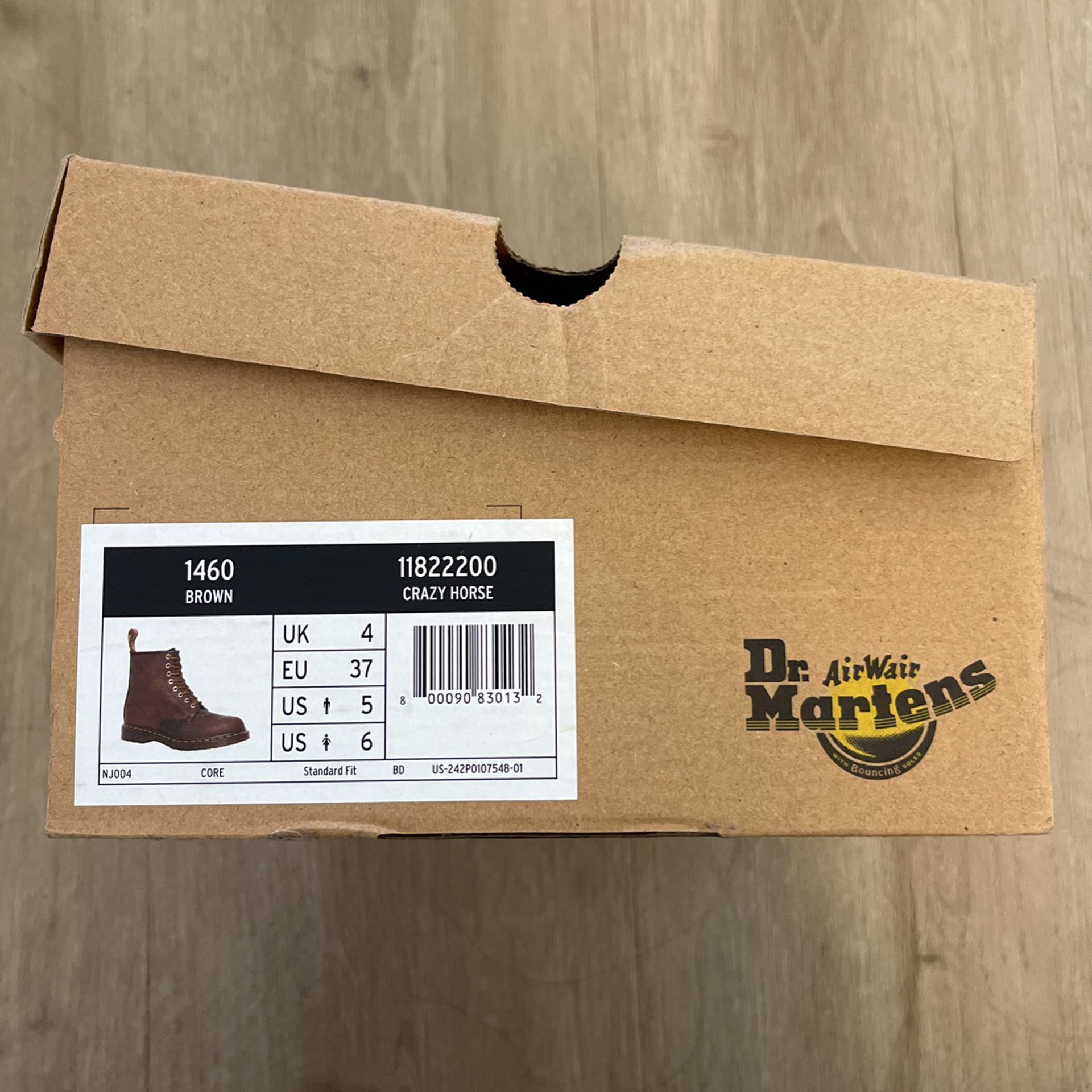 $70 Brown Dr. Marten Leather Boots Crazy Horse 
