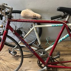 Racing bikes (Bianchi, Giant, Raleigh)