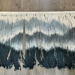 ✨🪻✨ANTHROPOLOGY Style Large Dip Dyed Macrame ✨Blues