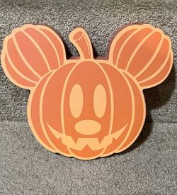 Mickey Mouse Pumpkin Wooden Sign Halloween