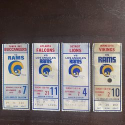 Rams Tickets From 1(contact info removed)-1980! 4 Tickets. Physical Cardboard Tickets Do Not Exist Anymore! $50 For All 4 Tickets. 