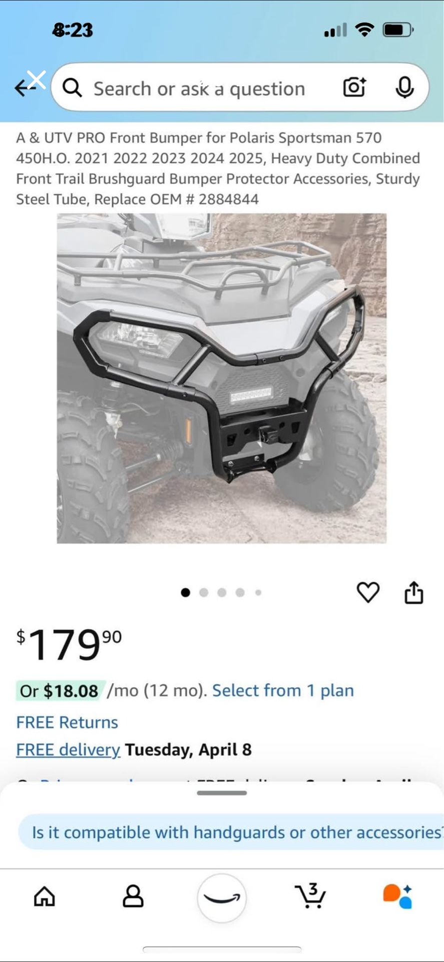 Polaris bumper guard