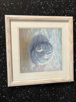 Framed Seashell Painting