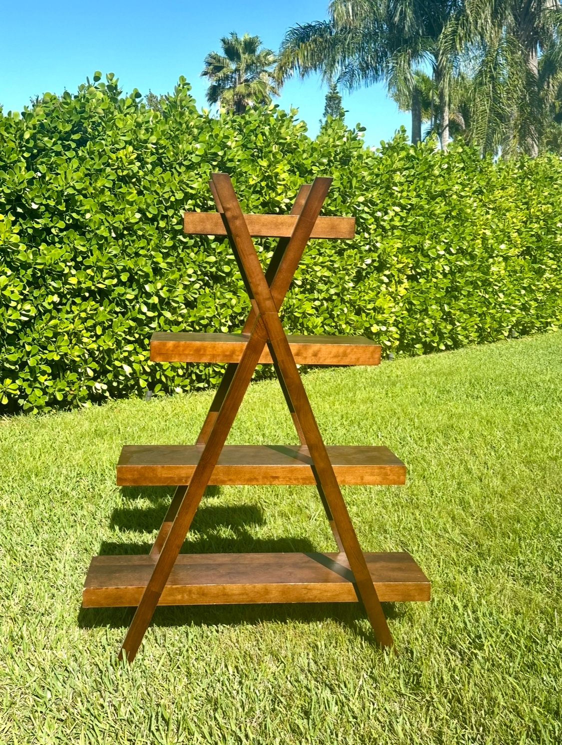 Beautiful large wood ladder shelf