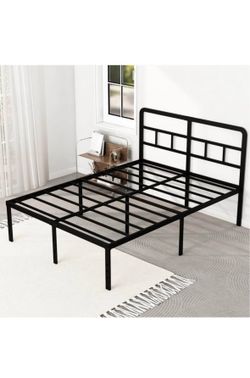 MOVING OUT, MUST GO - Black full size bed frame with headboard