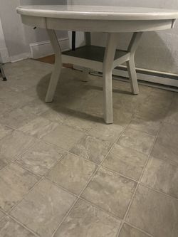 Beautiful Wool Cream Round Table