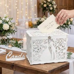 Wedding Card Box - Comes with a Lock and Key