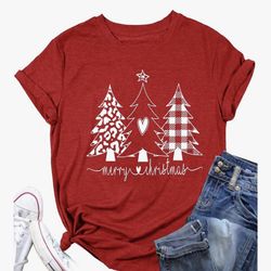 2x Woman’s Short Sleeve Christmas Shirt 