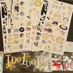 Pretty Wedding Card/Scrapbooking Lot